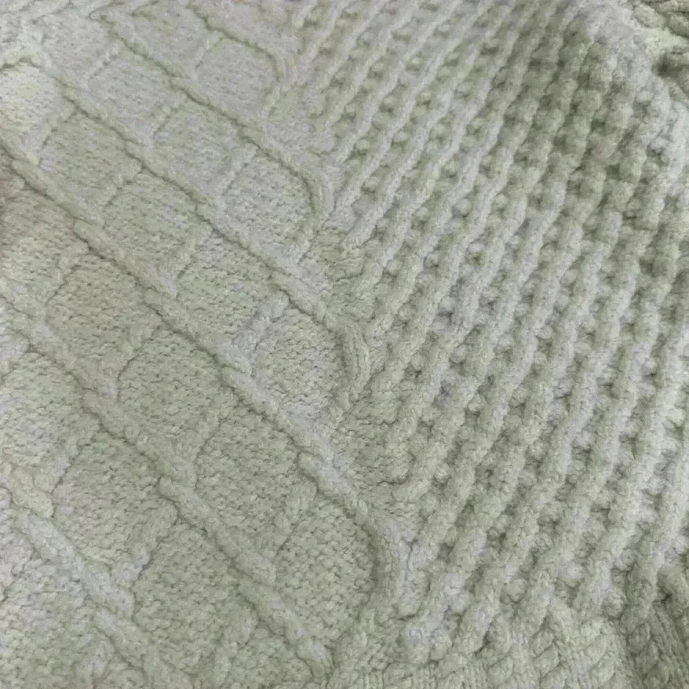 FRAME Patchwork Cable Knit Wool Sweater - Size S/P - image 7